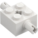 LEGO Bílá Kostka 2 x 2 s Špendlíky a Axlehole (30000 / 65514)