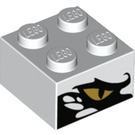 LEGO Weiß Backstein 2 x 2 mit Ultra Drachen Augen (3003 / 44953)