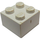 LEGO Vit Kloss 2 x 2 utan korsstöd (3003)