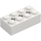 LEGO hvid Klods 2 x 4 med Aksel Huller (39789)