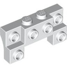 LEGO Blanco Ladrillo 2 x 4 x 0.7 con Frontal Espigas y arcos laterales gruesos (14520 / 52038)