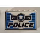 LEGO blanc Brique 2 x 6 x 3 avec 'Police' (6213)