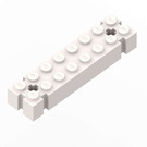 LEGO White Brick 2 x 8 with Axleholes and 6 Notches (30520)