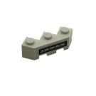 LEGO Wit Steen 3 x 3 Facet met Grijs Bars Patroon (Model Links) Sticker (2462)