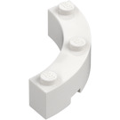 LEGO White Brick 4 x 4 Round Corner (Wide with 3 Studs) (48092 / 72140)