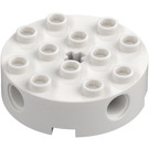 LEGO White Brick 4 x 4 Round with Holes (6222)