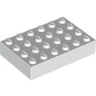 LEGO Weiß Backstein 4 x 6 (2356 / 44042)