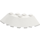 LEGO White Brick 6 x 6 Round (25°) Corner (95188)