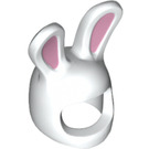 LEGO Weiß Bunny Helm mit Lange Ohren mit Pink Ohren (10105 / 99244)