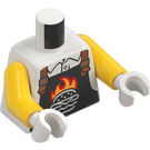 LEGO Blanco Burger Chef Minifigura Torso (973 / 76382)