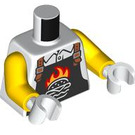 LEGO White Burger Chef Minifig Torso (973 / 76382)