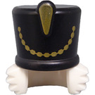 LEGO Weiß Bushy Haar mit Schwarz Hut mit Gold Kette