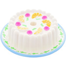 LEGO Bianco Cake con Blu medio Bordo (23290 / 33013)