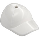 LEGO Blanco Gorra con Corto Curvo Bill con Agujero en Parte superior (11303)