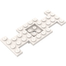 LEGO White Car Base 10 x 4 x 0.7 with Center Hole