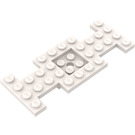 LEGO Wit Auto Basis 10 x 4 x 0.7 met Midden Gat
