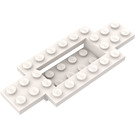 LEGO Biały Samochód Baza 10 x 4 x 2/3 z 4 x 2 Centre Well (30029)