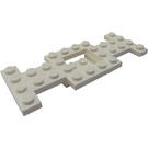 LEGO Blanco Coche Base 4 x 10 x 0.67 con 2 x 2 Open Centro (4212)