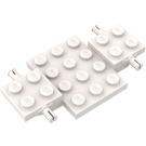 LEGO Hvit Bil Base 7 x 4 x 0.7 (2441 / 68556)