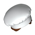 LEGO White Chef Hat with Reddish Brown Hair (31895 / 100923)