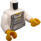 LEGO Hvit City People Pack Painter Minifigur Overkropp (973 / 76382)