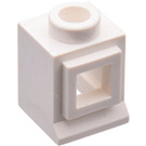 LEGO White Classic Window 1 x 1 x 1 Extended Lip