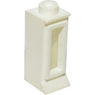 LEGO hvid Classic Vindue 1 x 1 x 2 med Lang Sill med Glas