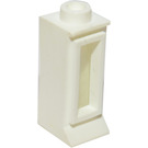 LEGO Wit Classic Venster 1 x 1 x 2 met Lang Sill met Glas