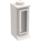LEGO White Classic Window 1 x 1 x 2 with Solid Studs and Fixed Glass
