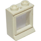 LEGO Blanco Classic Ventana 1 x 2 x 2 Con vidrio extraíble y orificio superior