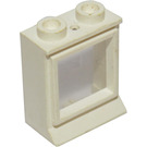 LEGO Weiß Classic Fenster 1 x 2 x 2 mit abnehmbarem Glas, verlängerter Lippe und Loch oben