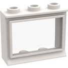 LEGO Weiß Classic Fenster 1 x 3 x 2 mit Fixed Glas und kurze Schwelle