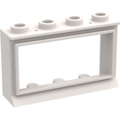 LEGO White Classic Window 1 x 4 x 2 with Long Sill