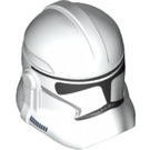 LEGO Weiß Clone Trooper Helm (Phase 2) mit Schwarz Lines (11217 / 16694)