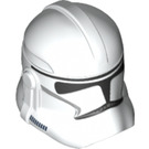 LEGO Wit Clone Trooper Helm (Phase 2) met Zwart Lines (11217 / 16694)