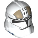 LEGO Weiß Clone Trooper Helm (Phase 2) mit Dark Tan Gunner Markings (11217 / 33469)