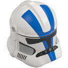 LEGO White Clone Trooper Helmet (Phase 2) with Holes with 501st Blue Markings (2019 / 91757)