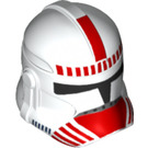 LEGO White Clone Trooper Helmet (Phase 2) with Shock Trooper Red Pattern (11217 / 17140)