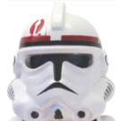 LEGO Wit Clone Trooper Helm met Dark Rood Mark (52709)