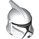 LEGO Weiß Clone Trooper Helm mit Löcher mit Schwarz Markierungen (1039 / 61189)