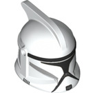 LEGO Weiß Clone Trooper Helm mit Löcher mit Schwarz Markings (1039 / 61189)