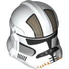 LEGO Weiß Clone Trooper Helm mit Löcher mit Dark Tan Cody Markings (11217 / 100508)