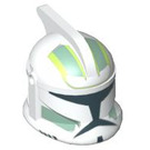 LEGO Weiß Clone Trooper Helm mit Löcher mit Sand Green Markings (61189 / 94089)