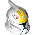 LEGO Wit Clone Trooper Helm met Gaten met Geel Marking (14344 / 61189)