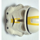 LEGO Weiß Clone Trooper Helm mit Gelb Streifen (53207)