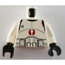 LEGO Valkoinen Clone Trooper jossa Tummanpunainen Emblems Vartalo (973 / 73403)