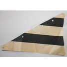 LEGO White Cloth Sail Triangular 15 x 22 with Black Thick Stripes Pattern