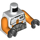 LEGO Білий Commander Cody з Помаранчевий Візор Мініфігурка тулуб (973 / 76382)