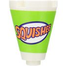 LEGO White Cone 2 x 2 x 2 with 'SQUISHEE‘ Sticker (Open Stud) (3942)