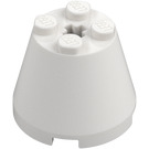 LEGO hvid Cone 3 x 3 x 2 med Aksel hul (6233 / 45176)